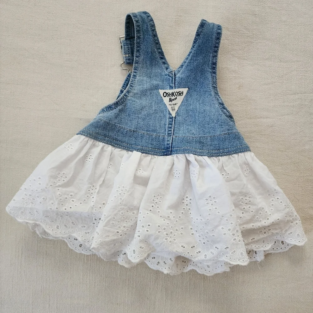 Oshkosh eyelet denim cotton skirtall 6 months